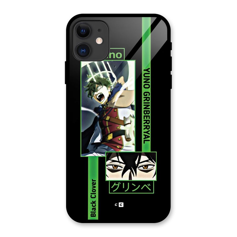 Yuno Black Clover Glass Back Case for iPhone 11