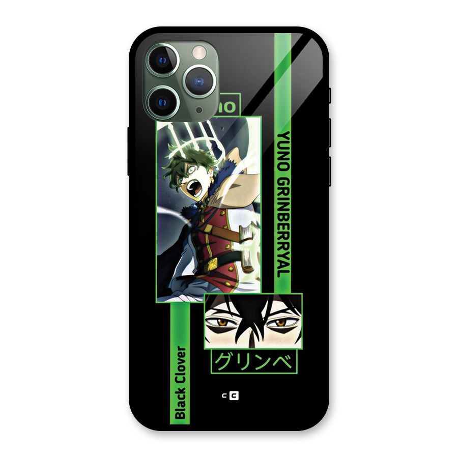 Yuno Black Clover Glass Back Case for iPhone 11 Pro