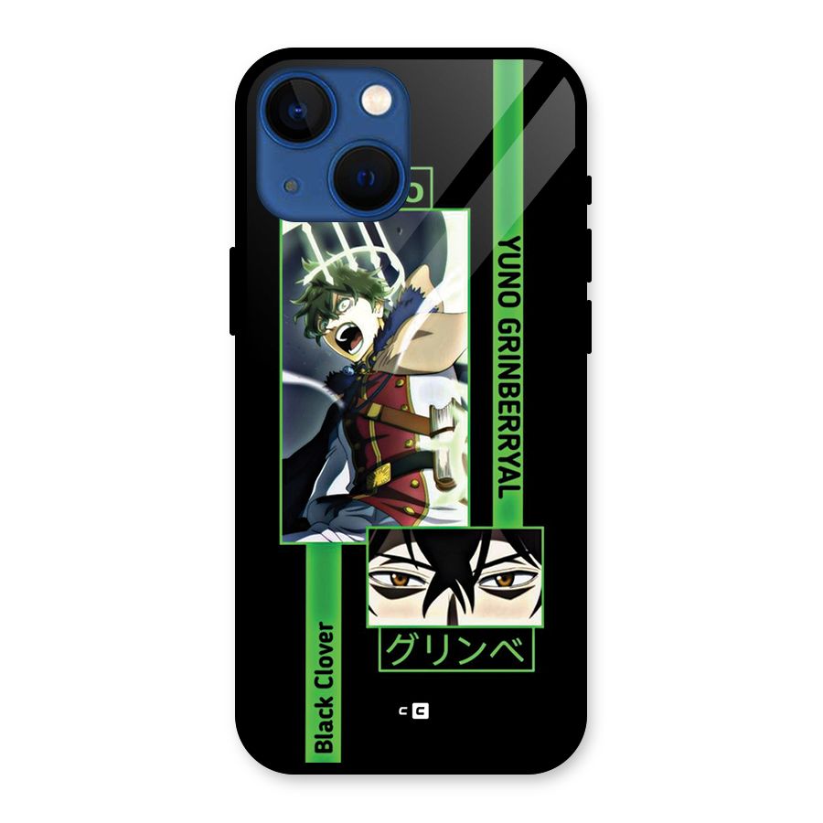 Yuno Black Clover Glass Back Case for iPhone 13 Mini