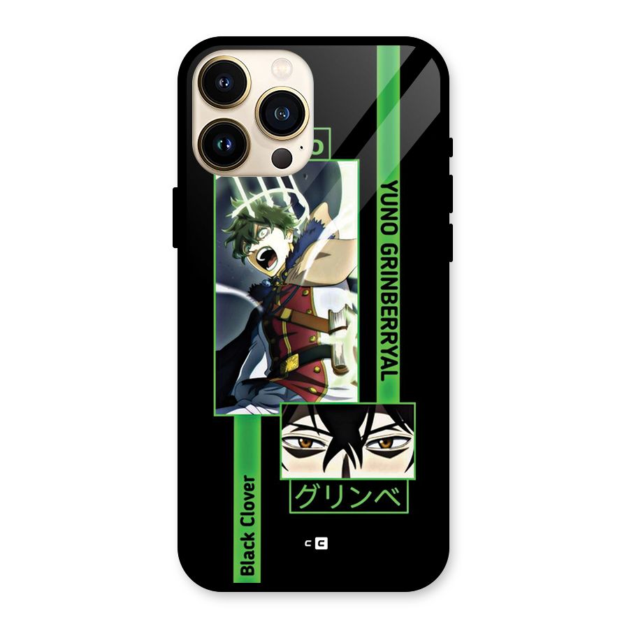 Yuno Black Clover Glass Back Case for iPhone 13 Pro Max