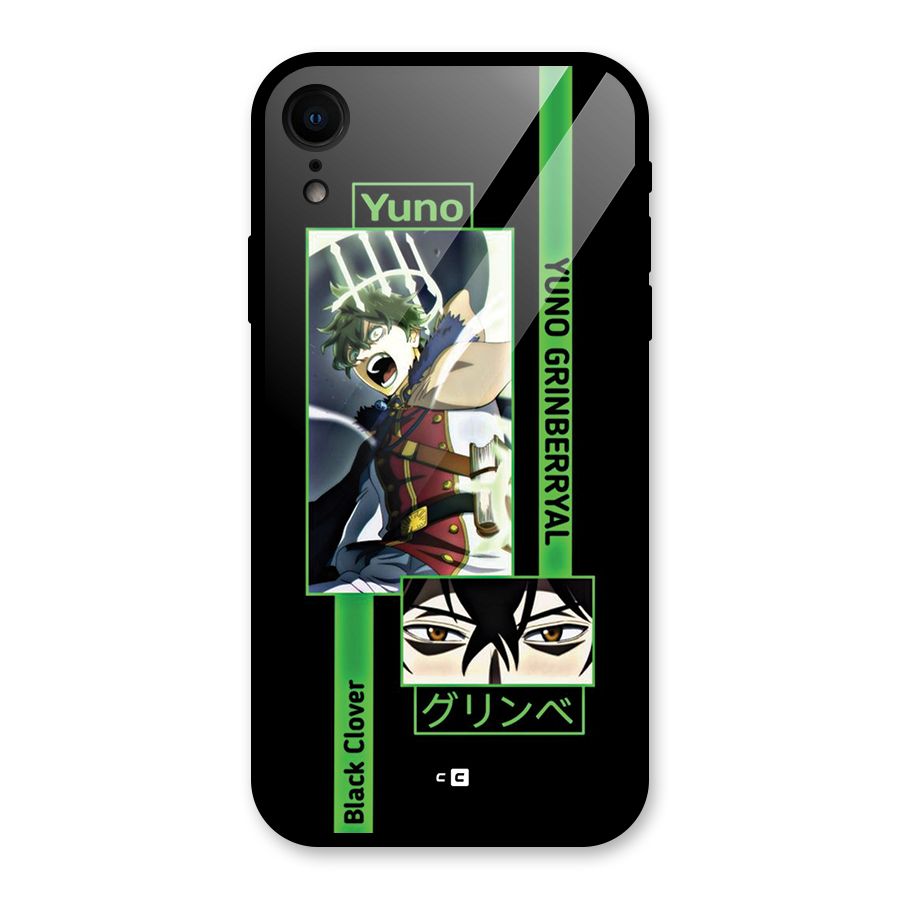 Yuno Black Clover Glass Back Case for iPhone XR