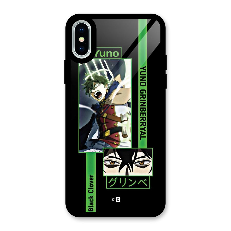 Yuno Black Clover Glass Back Case for iPhone XS