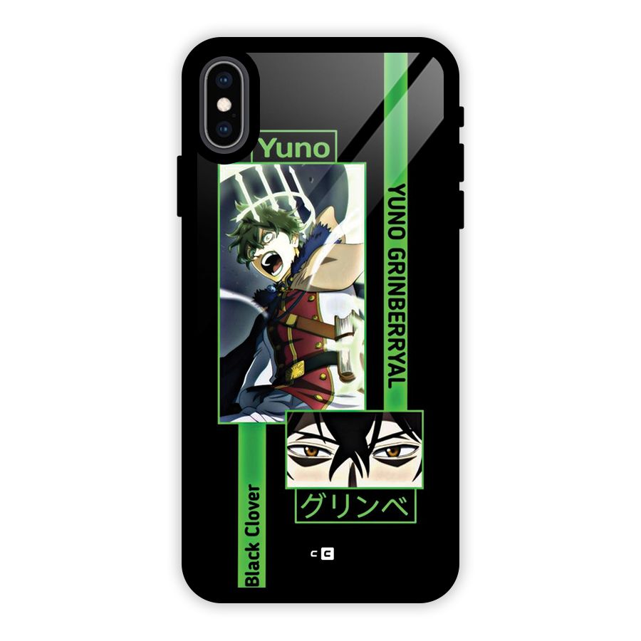 Yuno Black Clover Glass Back Case for iPhone XS Max