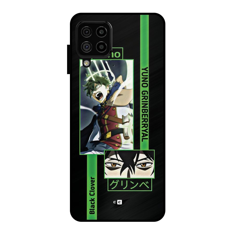 Yuno Black Clover Metal Back Case for Galaxy A22 4G