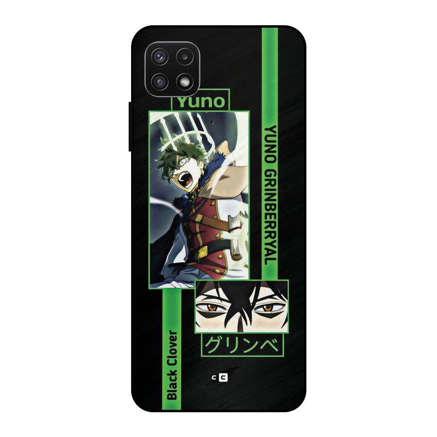 Yuno Black Clover Metal Back Case for Galaxy A22 5G