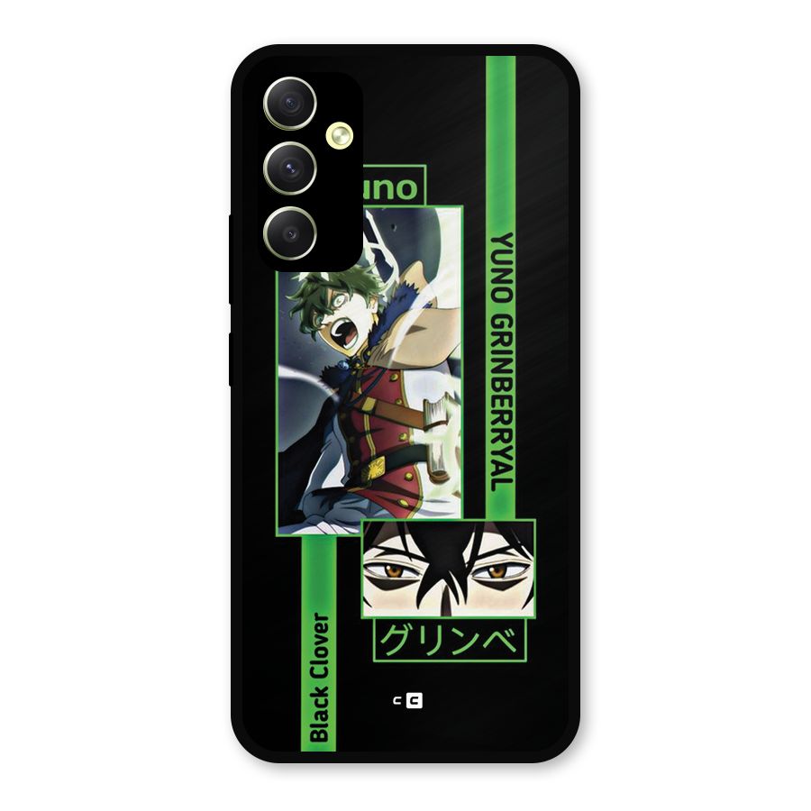 Yuno Black Clover Metal Back Case for Galaxy A34