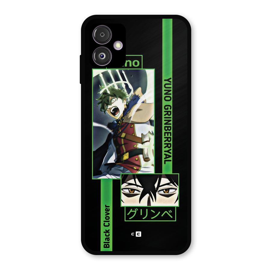 Yuno Black Clover Metal Back Case for Galaxy F14