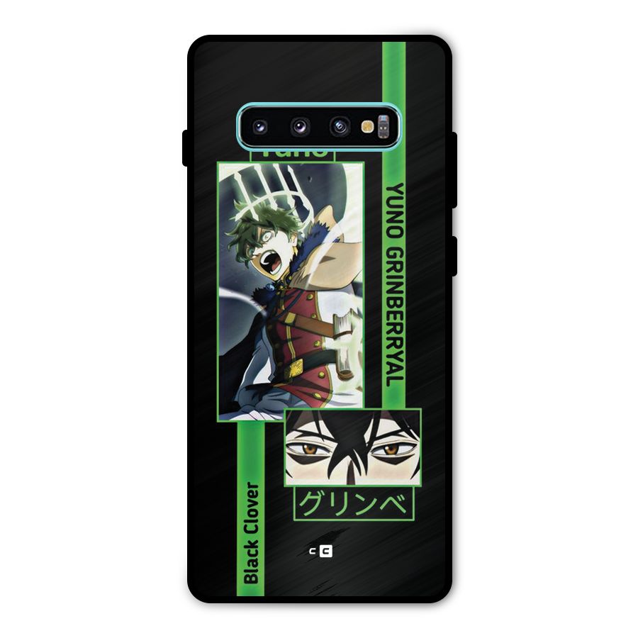 Yuno Black Clover Metal Back Case for Galaxy S10 Plus