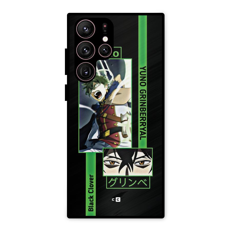 Yuno Black Clover Metal Back Case for Galaxy S22 Ultra 5G