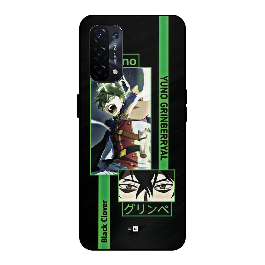 Yuno Black Clover Metal Back Case for Oppo A74 5G