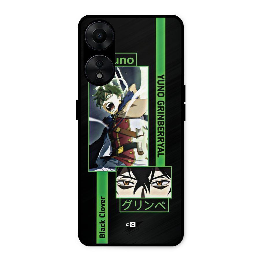 Yuno Black Clover Metal Back Case for Oppo A78 5G