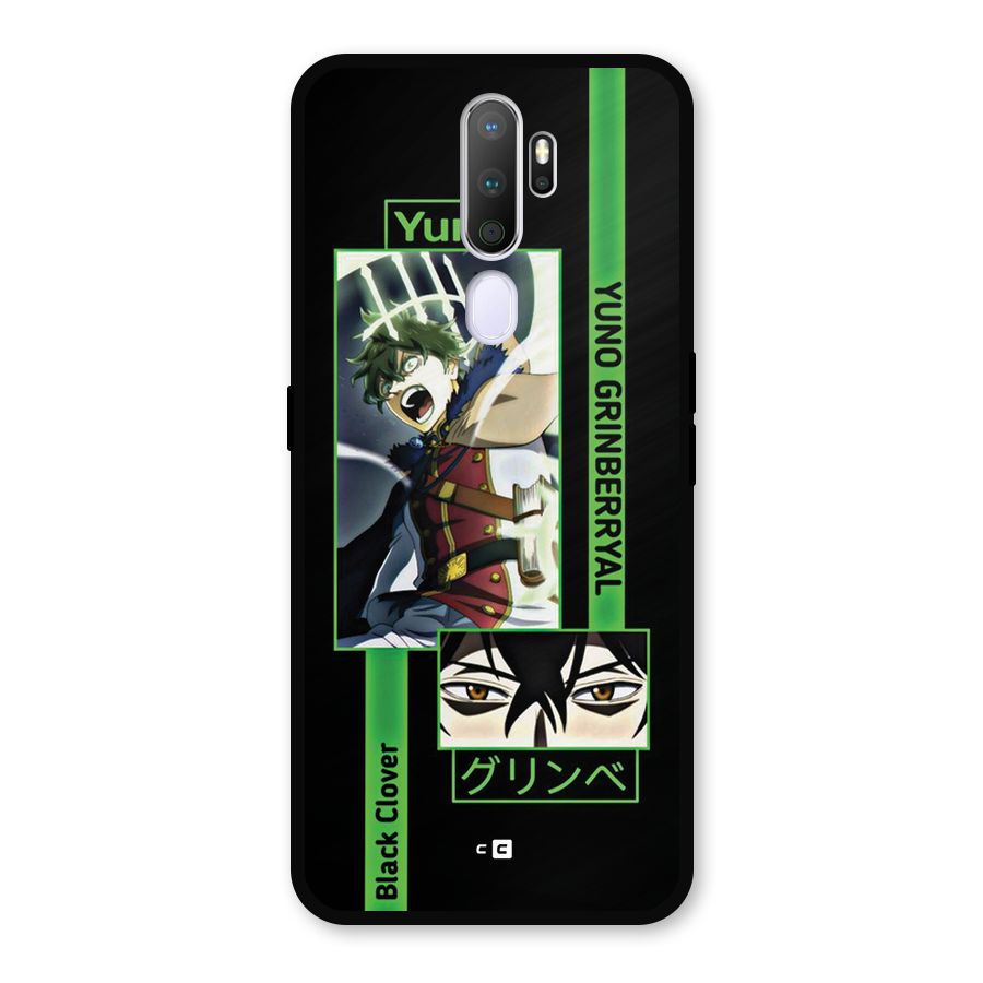 Yuno Black Clover Metal Back Case for Oppo A9 (2020)