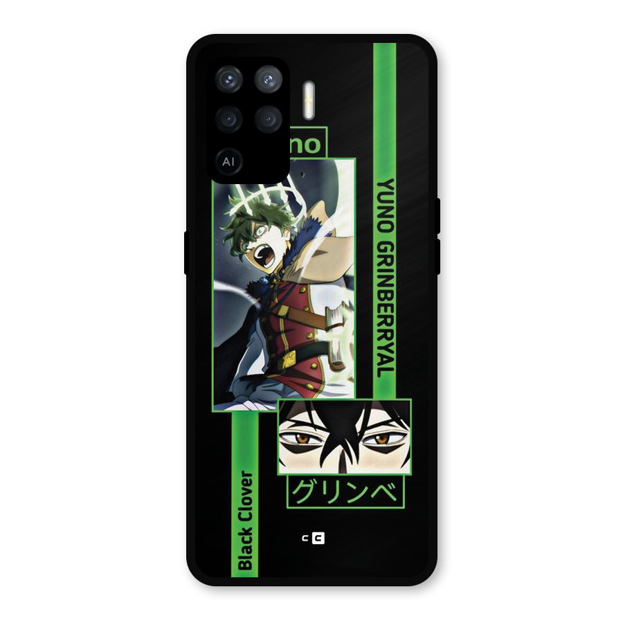 Yuno Black Clover Metal Back Case for Oppo F19 Pro