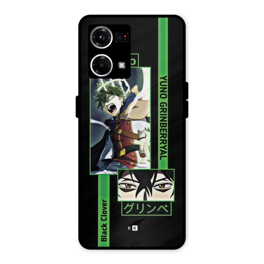 Yuno Black Clover Metal Back Case for Oppo F21 Pro 4G