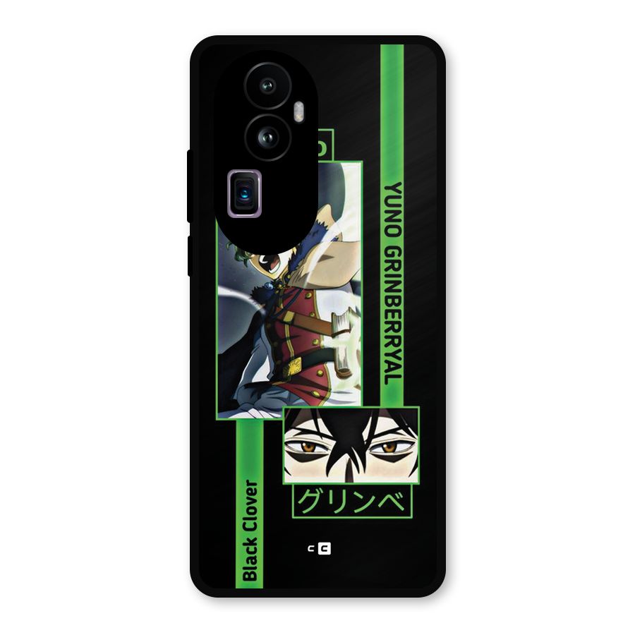 Yuno Black Clover Metal Back Case for Oppo Reno10 Pro Plus