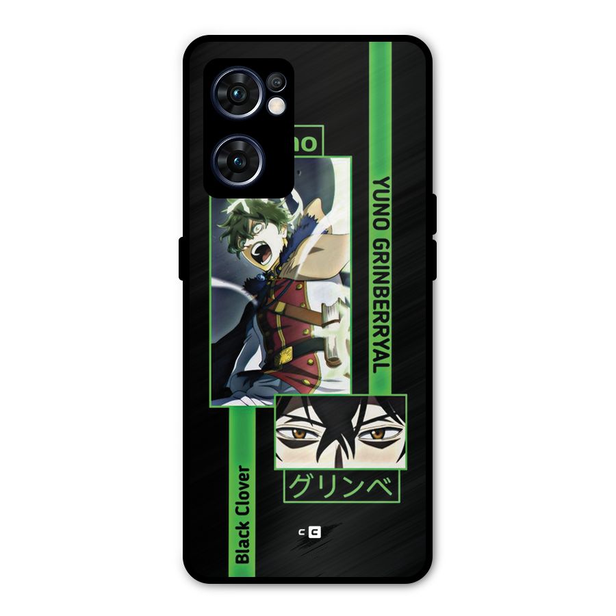 Yuno Black Clover Metal Back Case for Oppo Reno7 5G