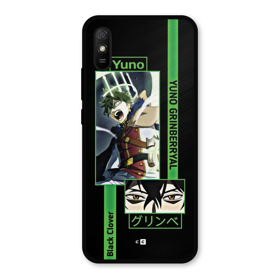 Yuno Black Clover Metal Back Case for Redmi 9a