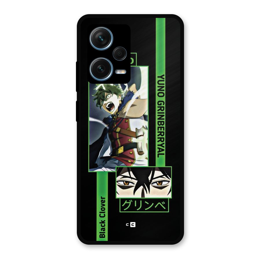 Yuno Black Clover Metal Back Case for Redmi Note 12 Pro Plus 5G
