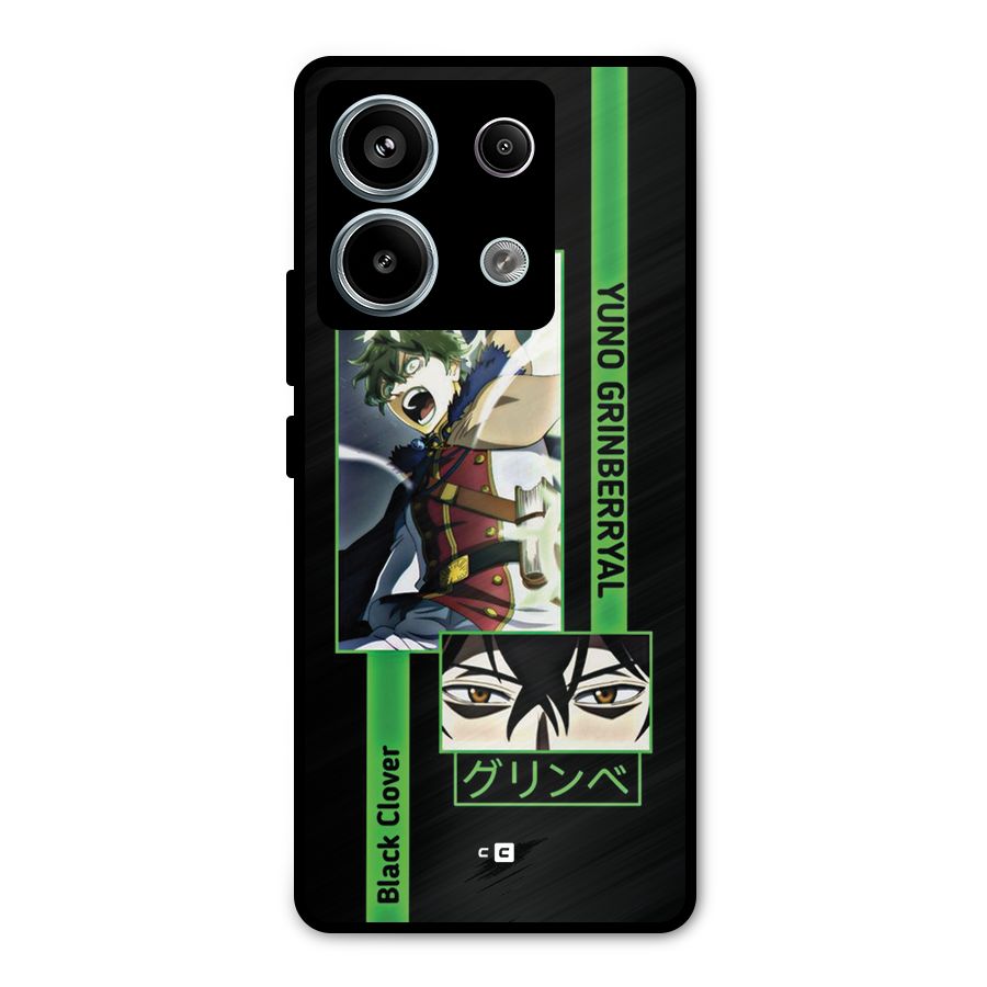 Yuno Black Clover Metal Back Case for Redmi Note 13 Pro 5G