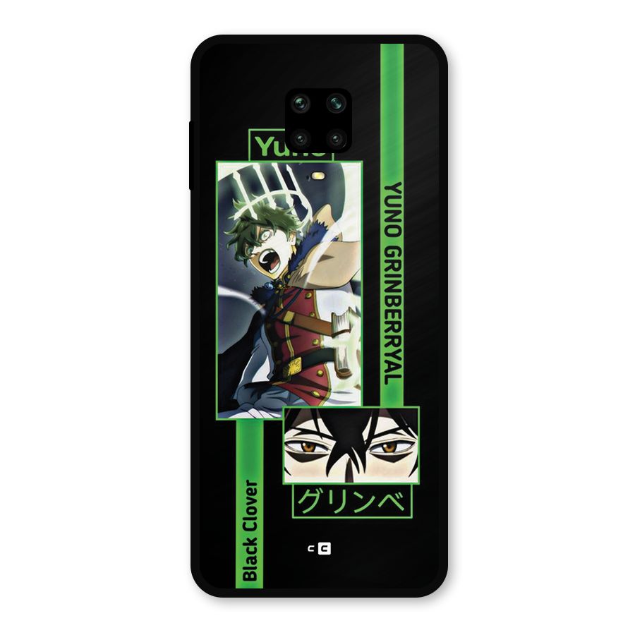 Yuno Black Clover Metal Back Case for Redmi Note 9 Pro