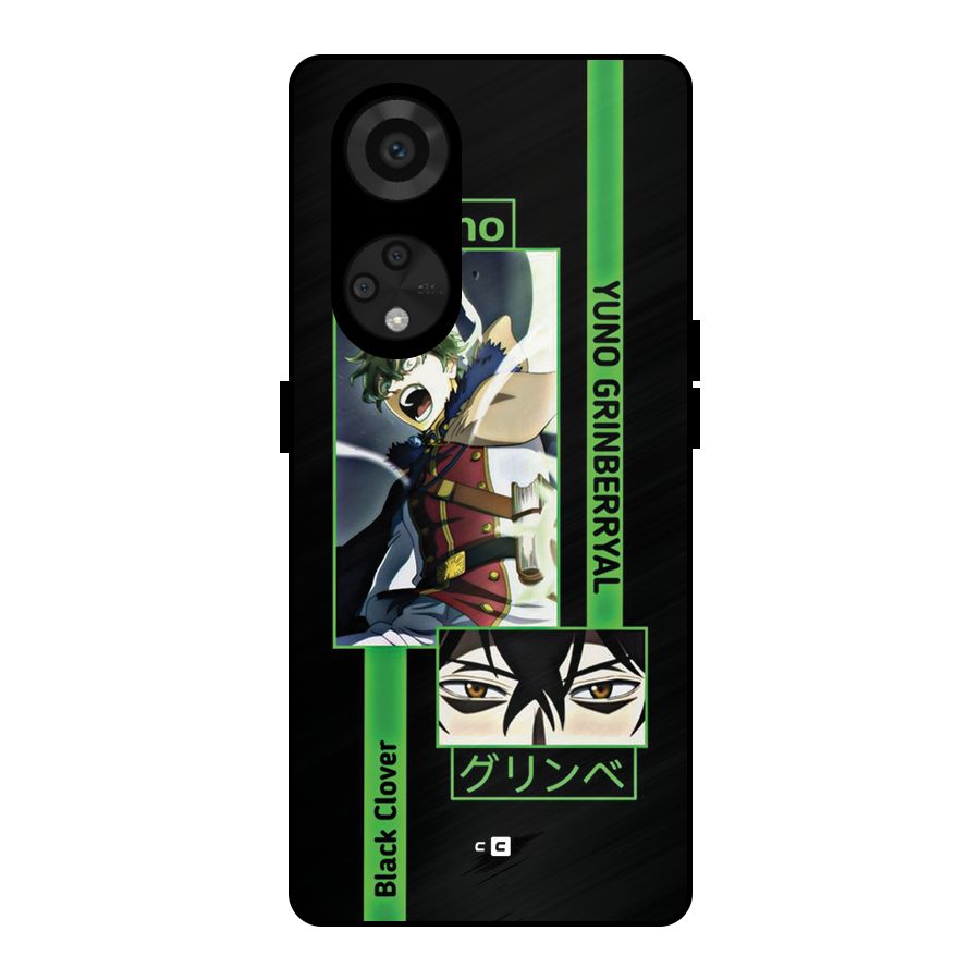 Yuno Black Clover Metal Back Case for Reno8 T 5G