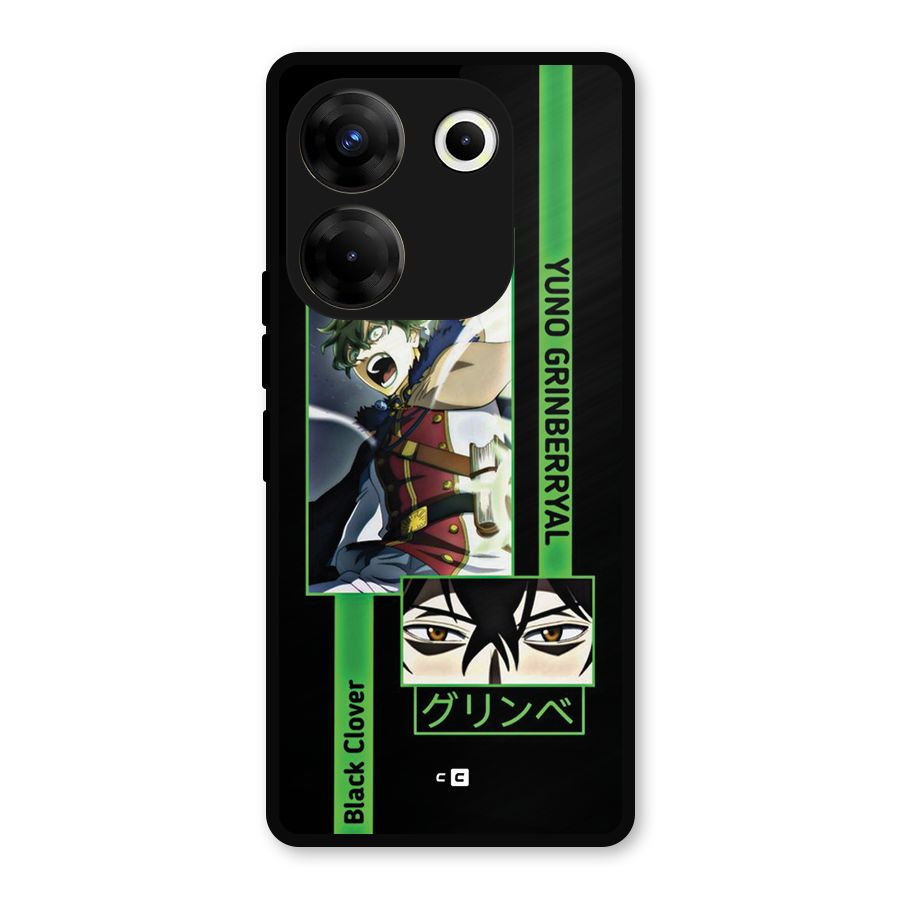 Yuno Black Clover Metal Back Case for Tecno Camon 20 Pro