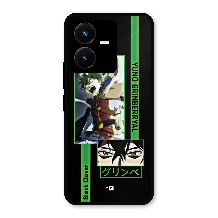 Yuno Black Clover Metal Back Case for Vivo Y22