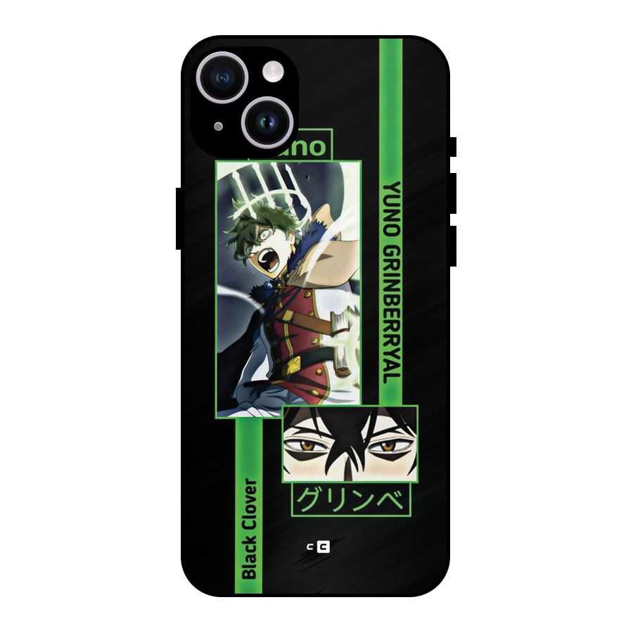 Yuno Black Clover Metal Back Case for iPhone 14 Plus