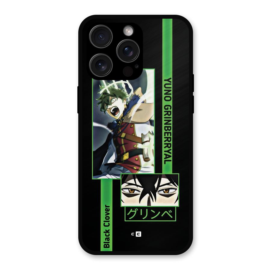 Yuno Black Clover Metal Back Case for iPhone 15 Pro Max