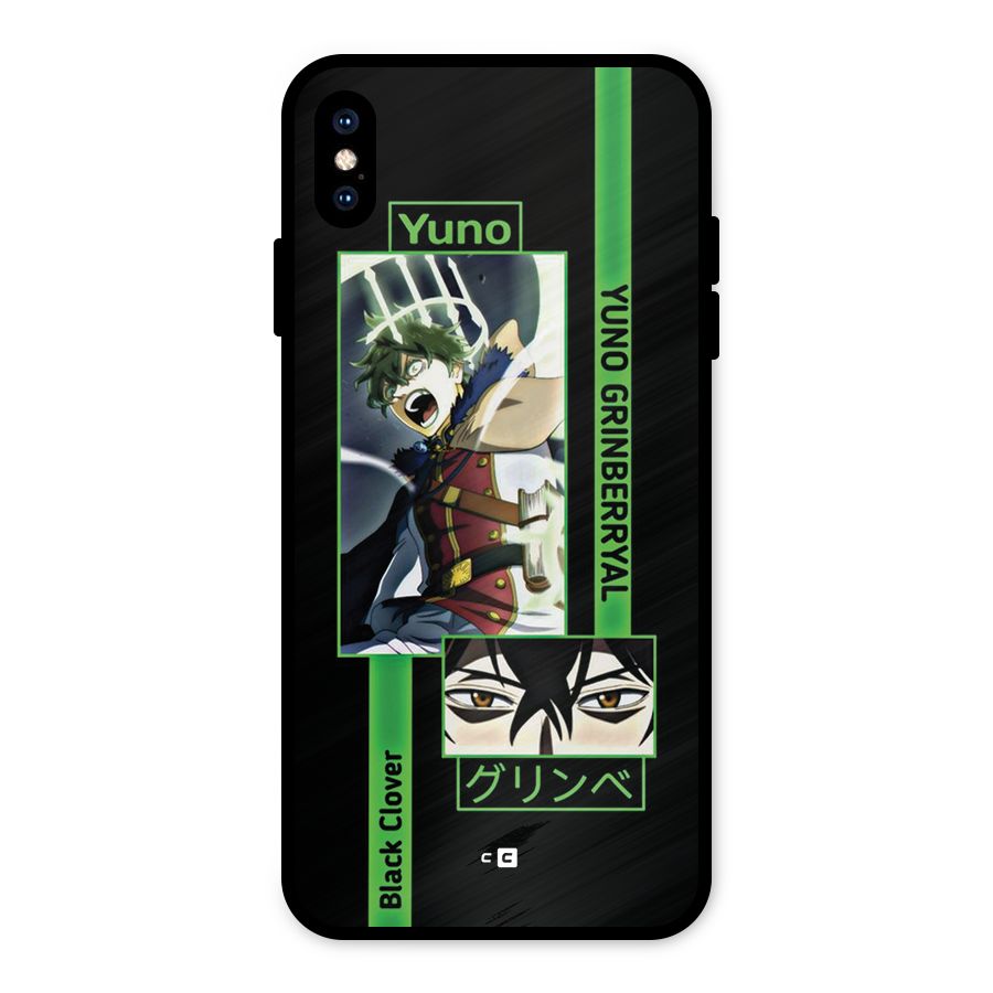 Yuno Black Clover Metal Back Case for iPhone XS Max