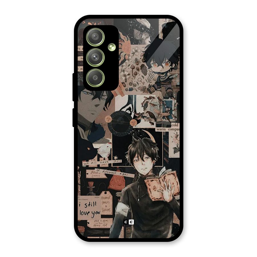 Yuno Collage Glass Back Case for Galaxy A54