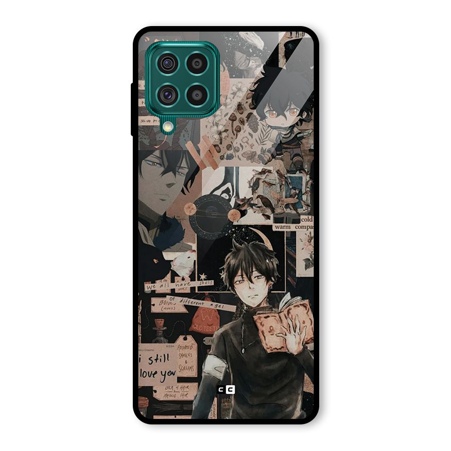 Yuno Collage Glass Back Case for Galaxy F62