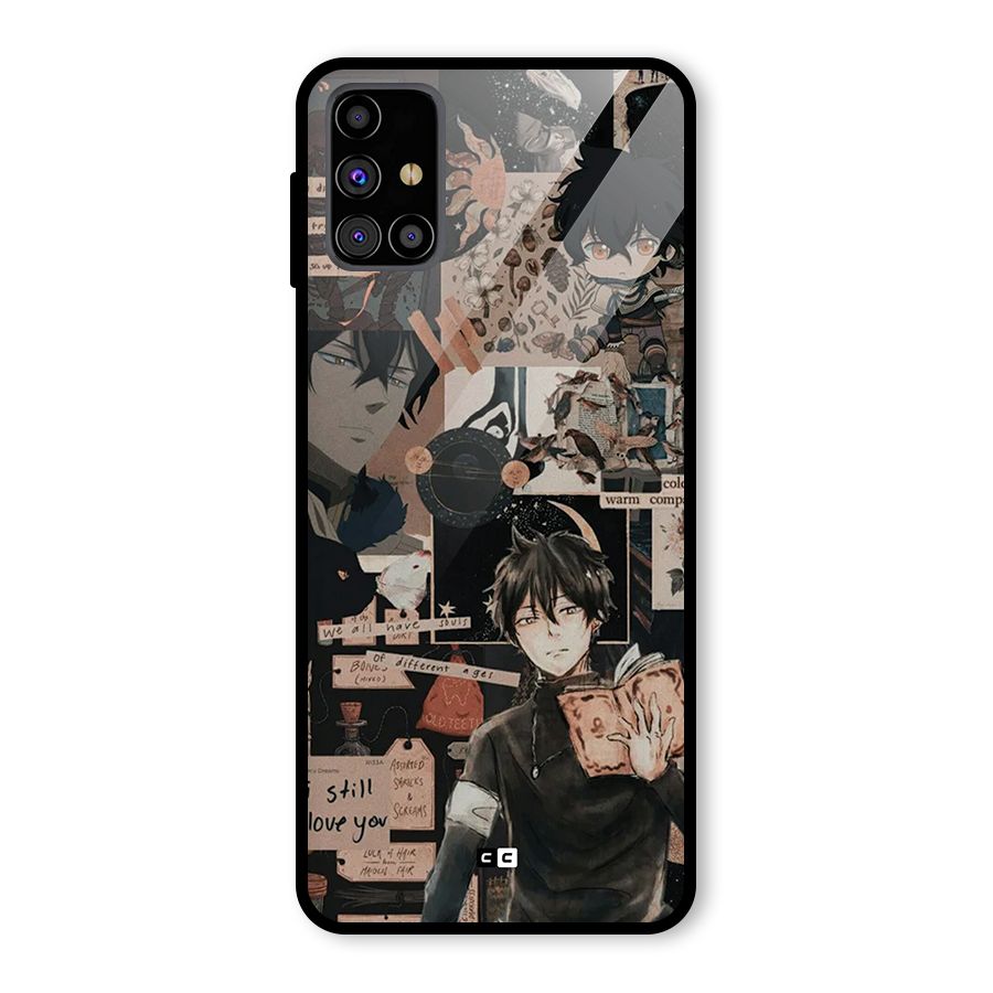 Yuno Collage Glass Back Case for Galaxy M31s