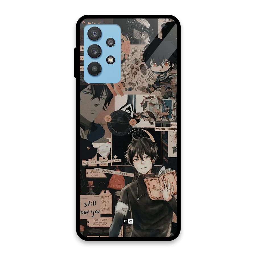 Yuno Collage Glass Back Case for Galaxy M32 5G