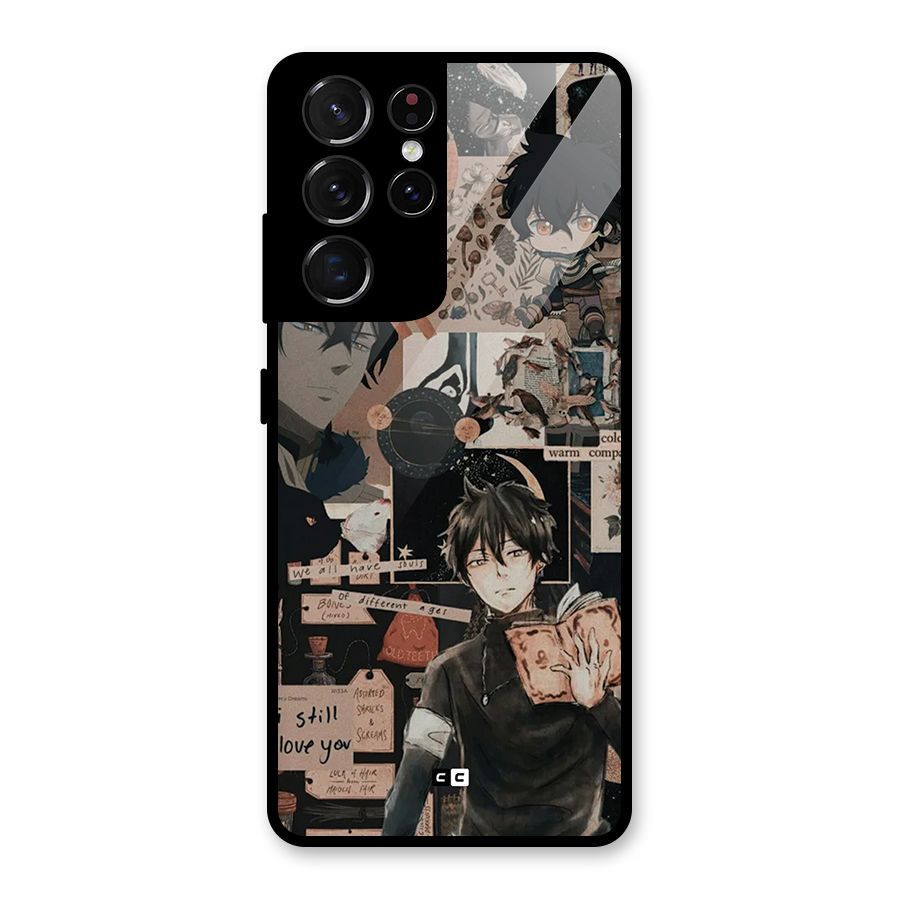 Yuno Collage Glass Back Case for Galaxy S21 Ultra 5G