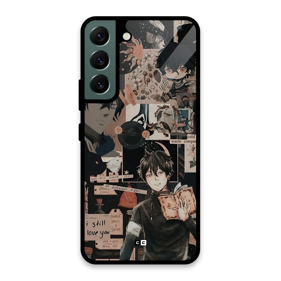 Yuno Collage Glass Back Case for Galaxy S22 5G