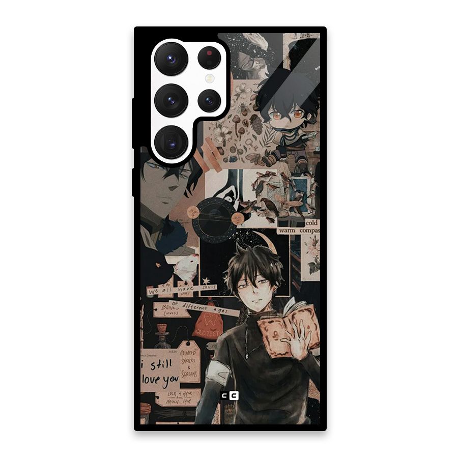 Yuno Collage Glass Back Case for Galaxy S22 Ultra 5G