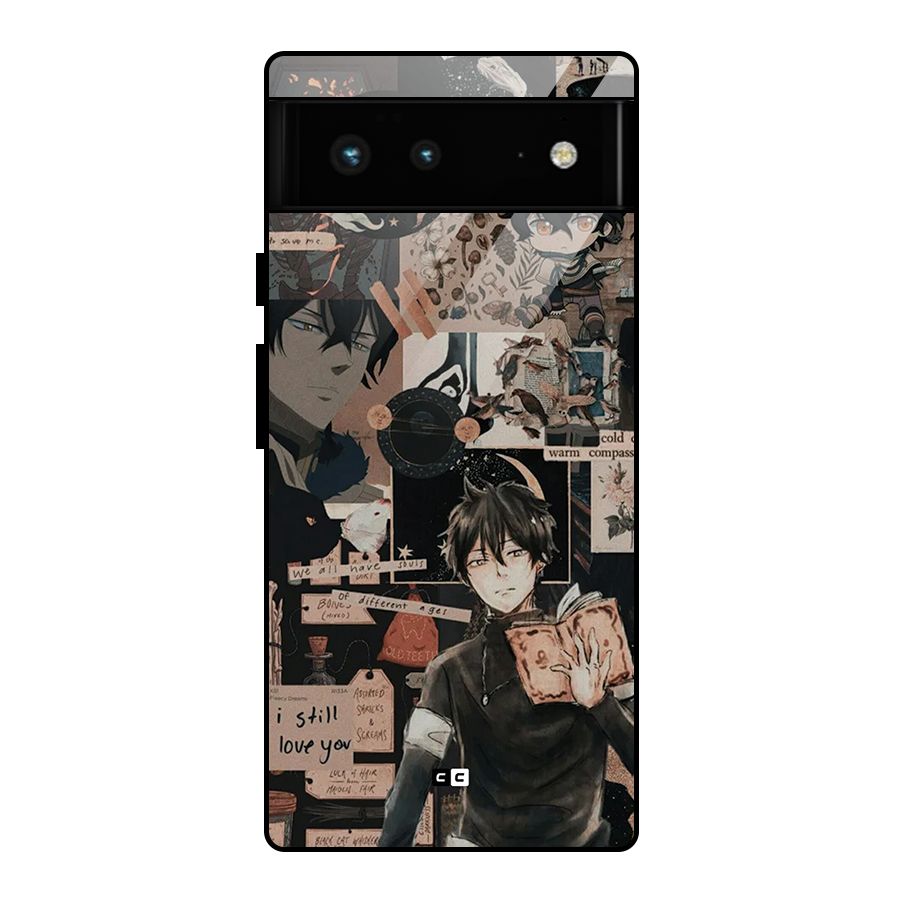 Yuno Collage Glass Back Case for Google Pixel 6