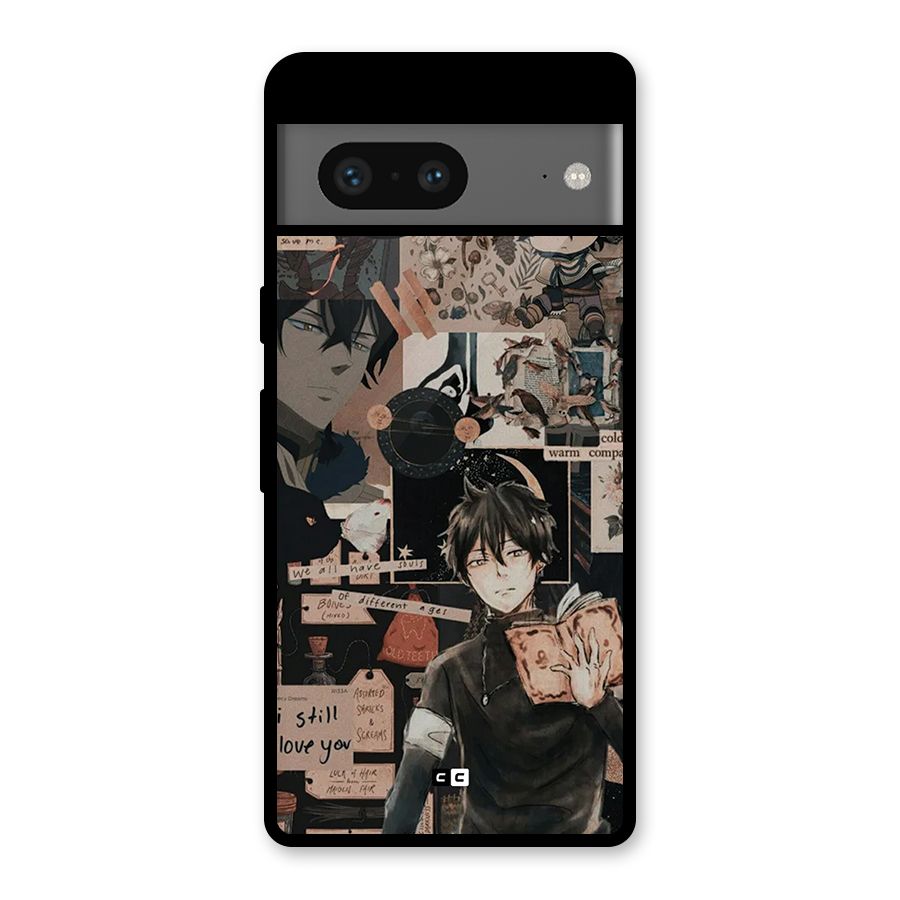 Yuno Collage Glass Back Case for Google Pixel 7