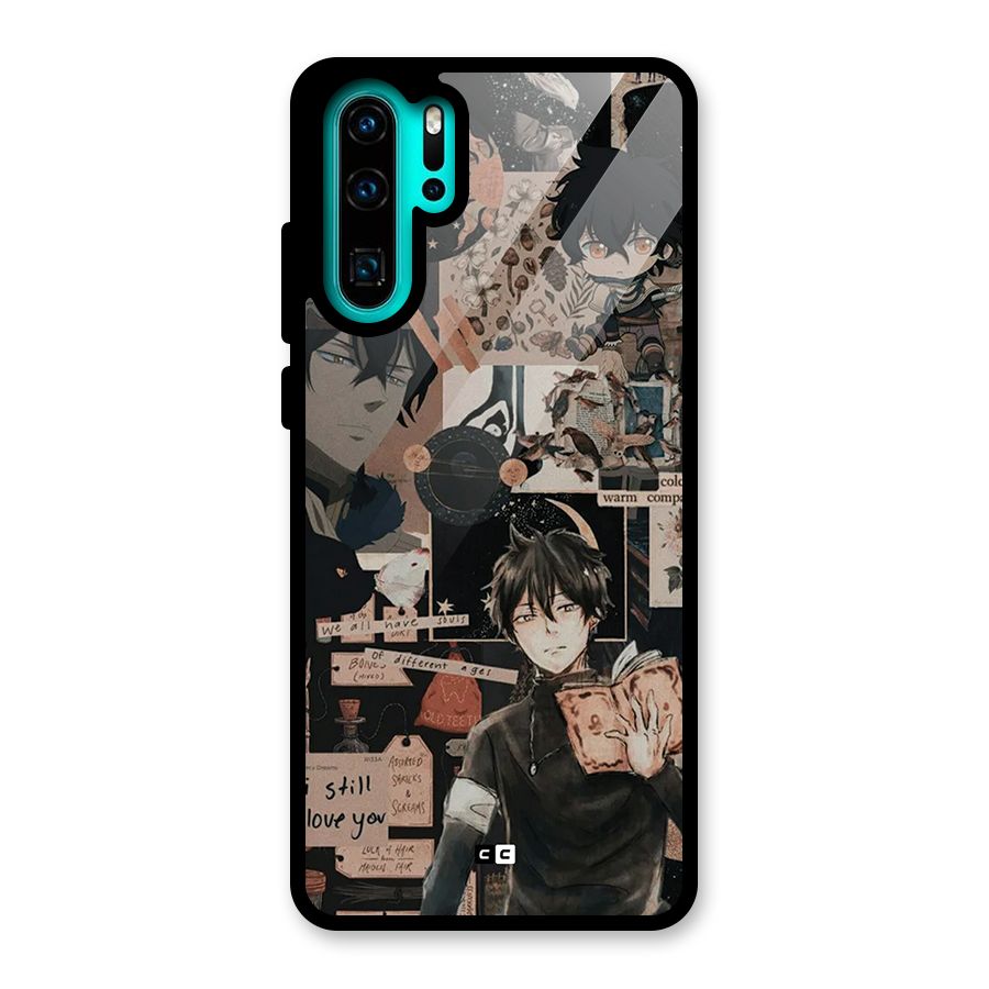 Yuno Collage Glass Back Case for Huawei P30 Pro