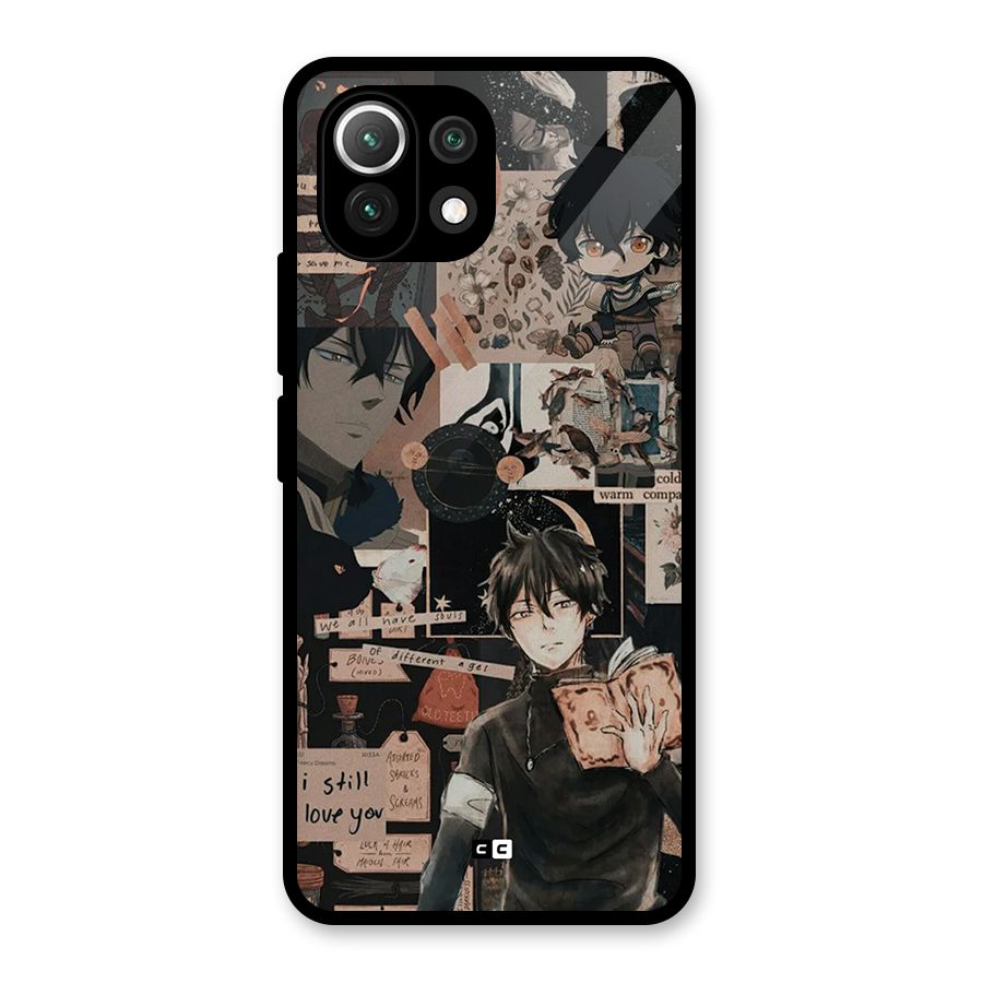 Yuno Collage Glass Back Case for Mi 11 Lite