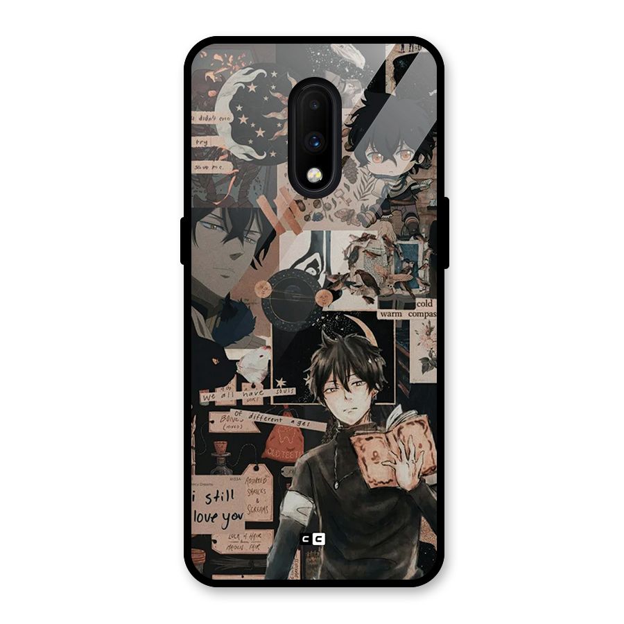 Yuno Collage Glass Back Case for OnePlus 7