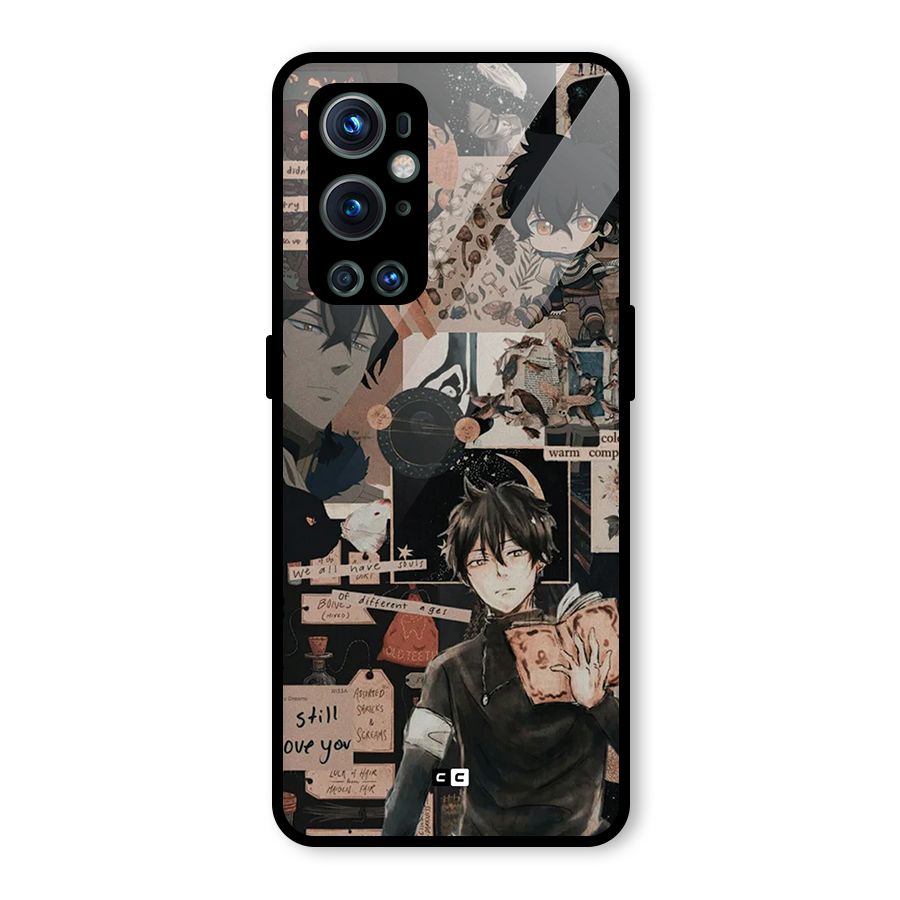 Yuno Collage Glass Back Case for OnePlus 9 Pro