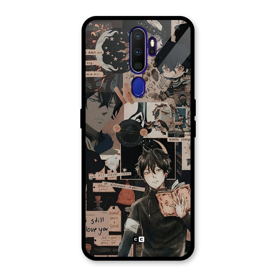 Yuno Collage Glass Back Case for Oppo A9 (2020)