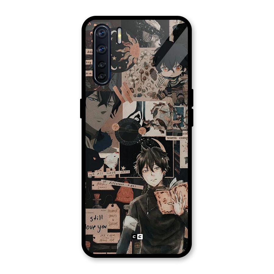Yuno Collage Glass Back Case for Oppo F15