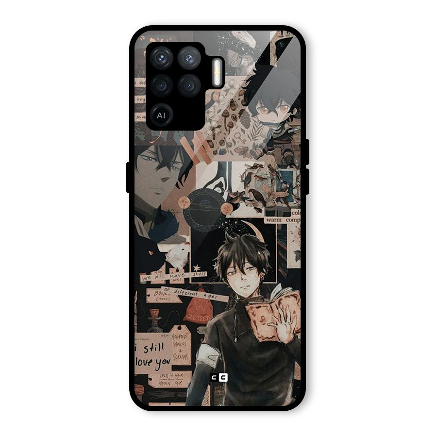 Yuno Collage Glass Back Case for Oppo F19 Pro