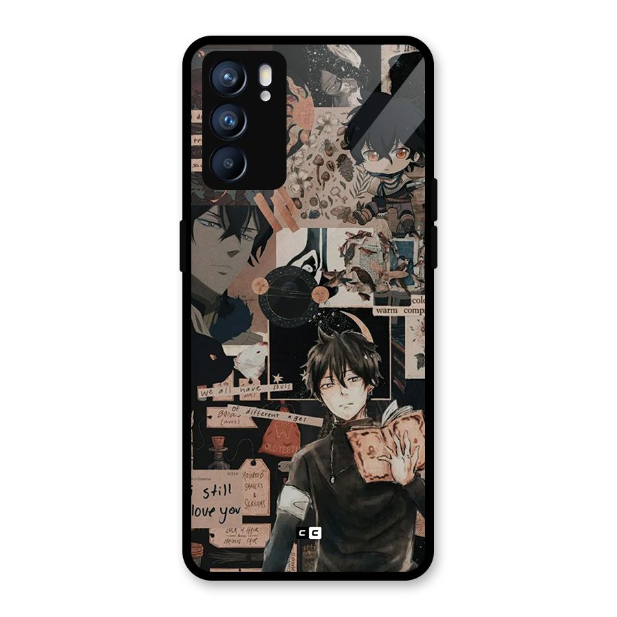 Yuno Collage Glass Back Case for Oppo Reno6 5G