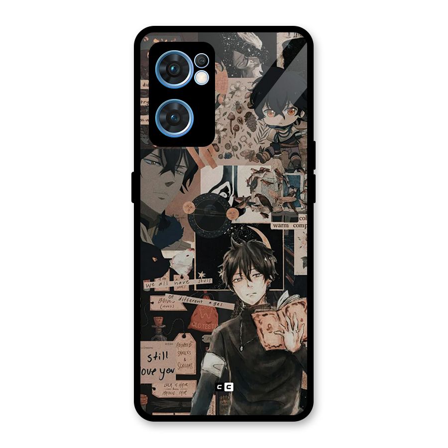 Yuno Collage Glass Back Case for Oppo Reno7 5G