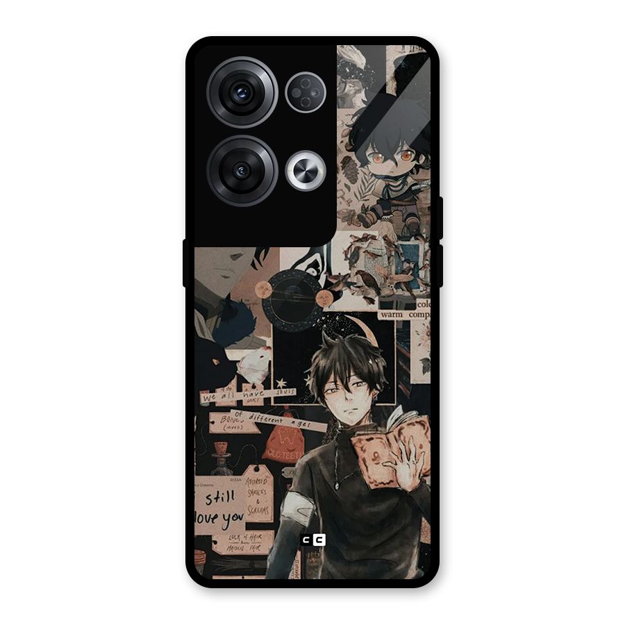 Yuno Collage Glass Back Case for Oppo Reno8 Pro 5G