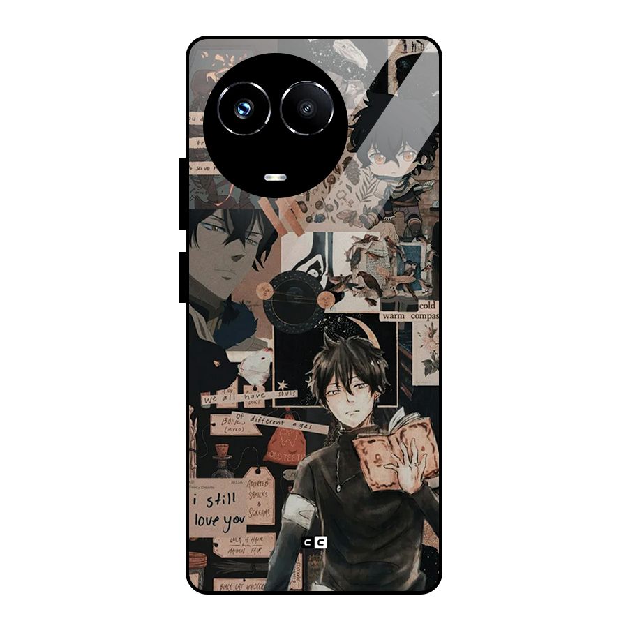 Yuno Collage Glass Back Case for Realme 11X